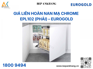 Giá liên hoàn nan inox mạ chrome ray giảm chấn EPL102 (phải) – Eurogold